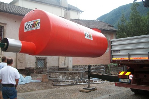 posa serbatoio a pellet 40 m³