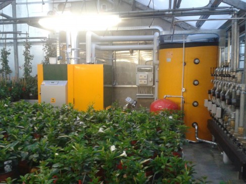 Pelletskessel KWB Pelletfire 95 kW mit Pufferspeicher 2.000 Liter