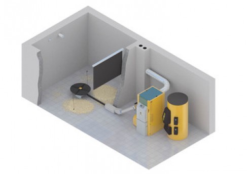 Pelletsanlage mit KWB Pelletsr&uuml;hrwerk